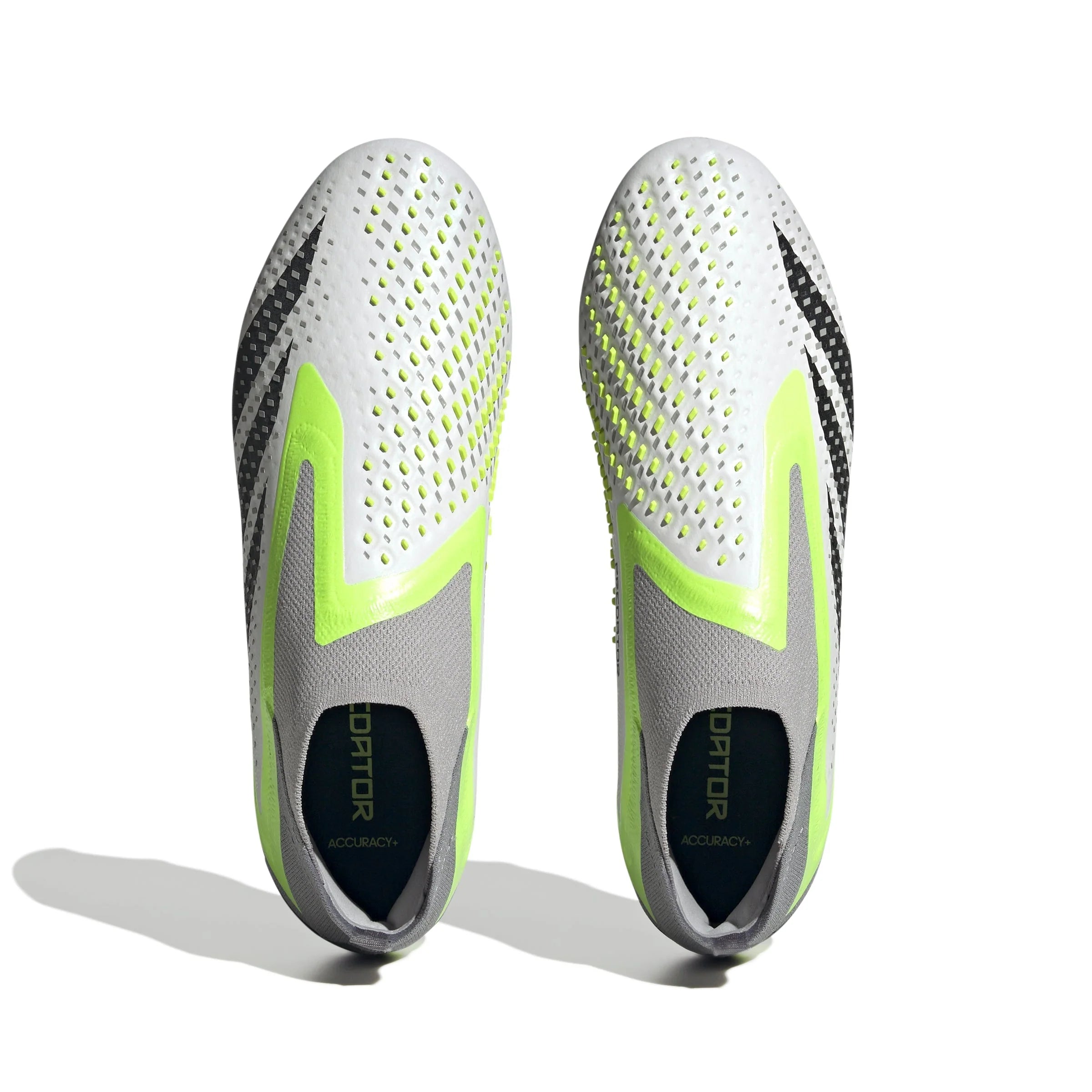 adidas Predator Accuracy FG Firm Ground Cleats White Black Lucid Lemon