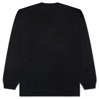 Drawstring Knit Sweatshirt Black