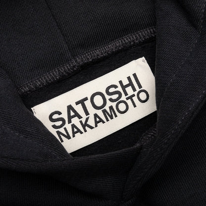 Leather Studded Logo Hoodie Black