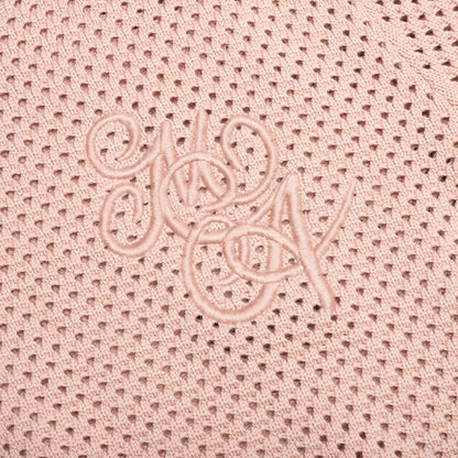 MA Swirl Crochet Crewneck Blush