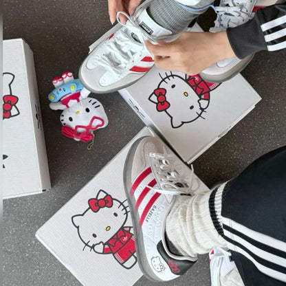 レディース ガゼル インドア ハローキティ アニバーサリー GAZELLE INDOOR HELLO KITTY ANNIVERSARY クラウドホワイトレッド