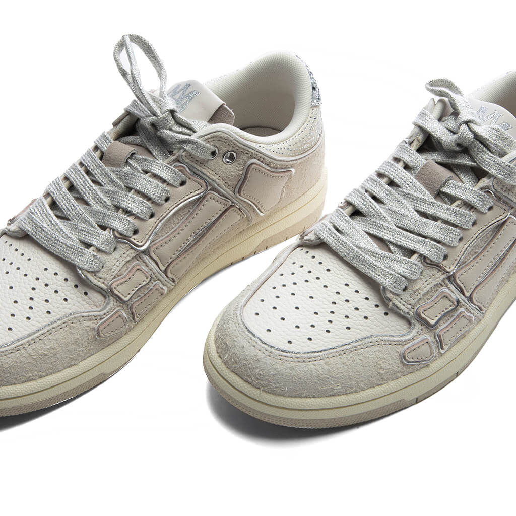 Womens Glitter Skel Top Low Alabaster