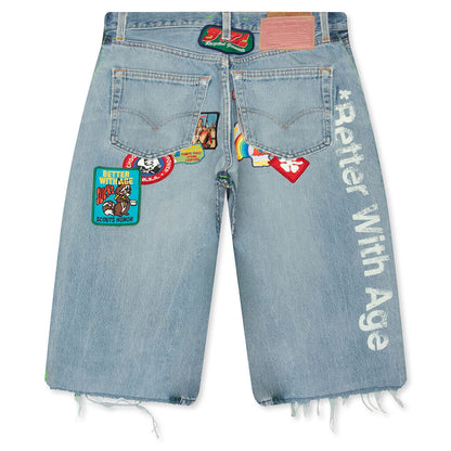Gentlemens Triple Wide Long Denim Short Indigo