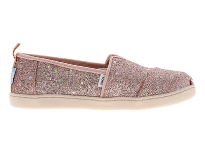 Alpargatas TOMS Glitter Rosa Oro para Niña