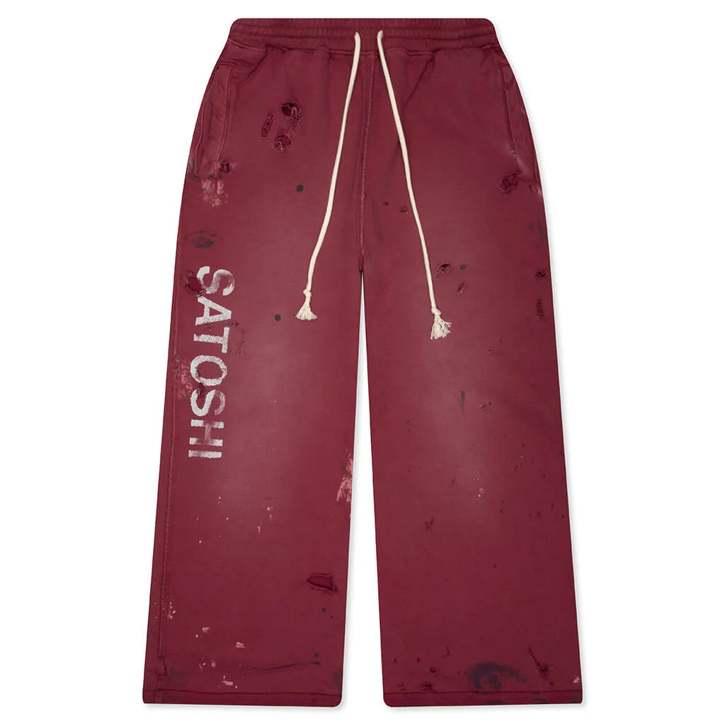 Luke Fleece Sweatpants Burgundy