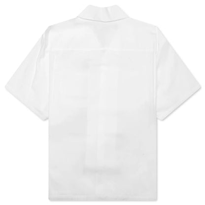 Solid Color Hawaiian S S Shirt White
