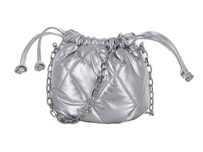 Bolsa de Hombro Ferretina Lola Diamante Plata para Mujer