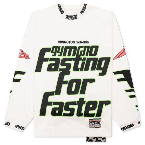 Fasting For Faster L S Tee Vintage White