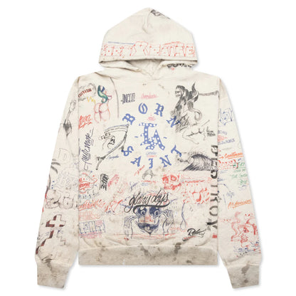 Saint Michael x Born X Raised LA Hoodie Grey