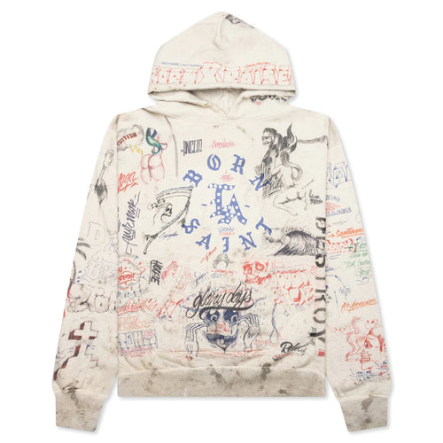 Saint Michael x Born X Raised LA Hoodie Grey