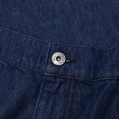 Logo Grid Turn Up Workwear Jeans Indigo
