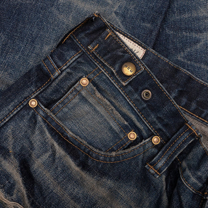 Edo Straight Aza Repaired Mid Blue