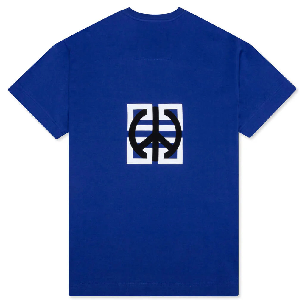 Classic Fit Branding Bonded T Shirt Ocean Blue