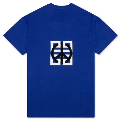 Classic Fit Branding Bonded T Shirt Ocean Blue