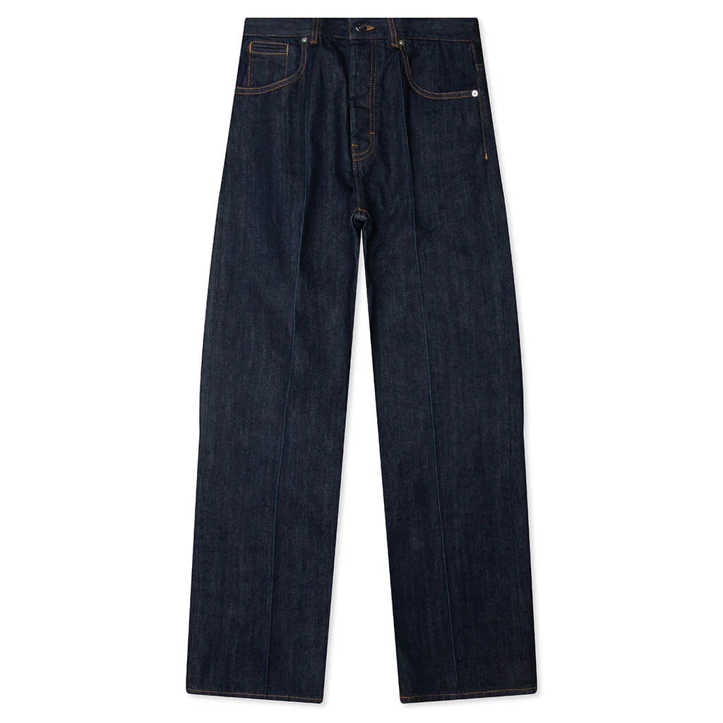 Straight Leg Jeans Dark Blue