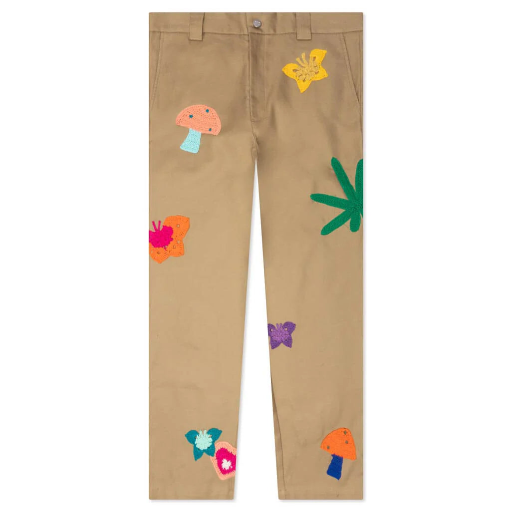 Knit Patchwork Worker Pant Sand