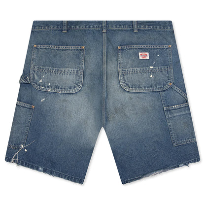 Double Knee Shorts Blue