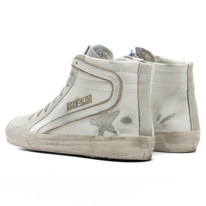 Slide Leather Sneakers White Ice