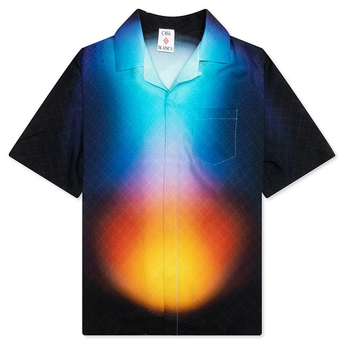 Short Sleeve Cuban Collar Shirt Gradient