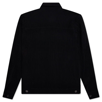 Wool Like Light Trucker Jacket Black