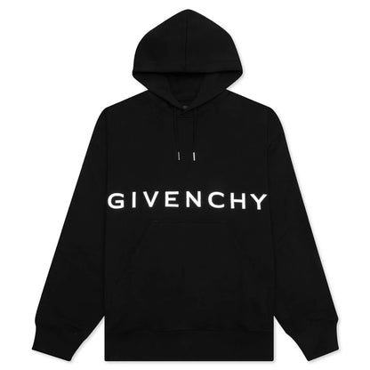 Embroidered Hoodie Classic Fit Black