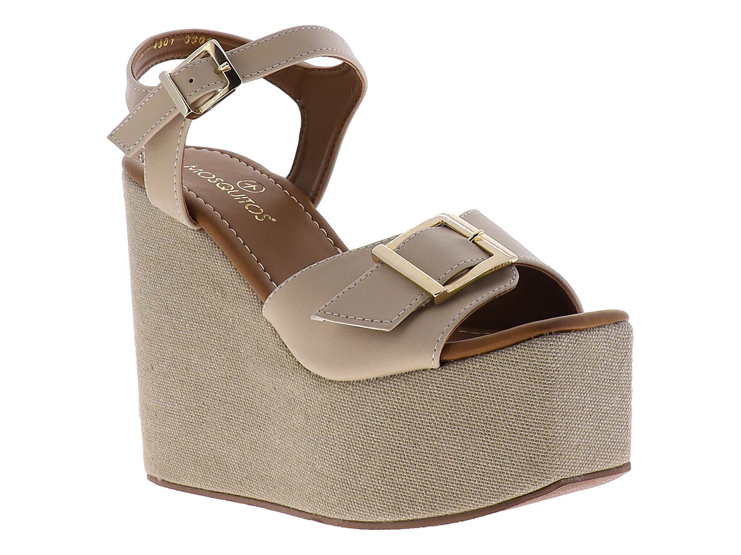 Sandalias Plataforma Mosquitos Color Nude para Mujer
