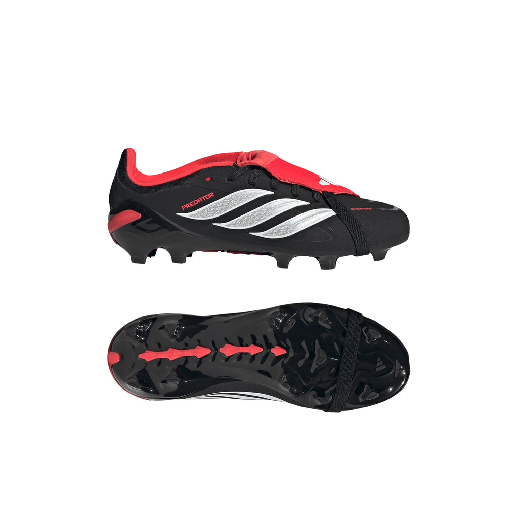 adidas Predator Elite Fold Over Tongue FG Firm Ground Youth Soccer Cleats Black