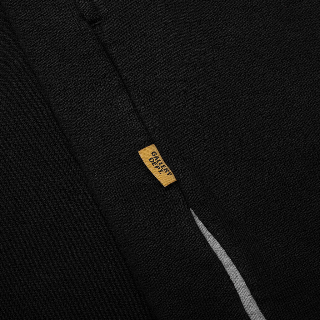Twisted Leg Sweatpant Flare Washed Black Heather Grey