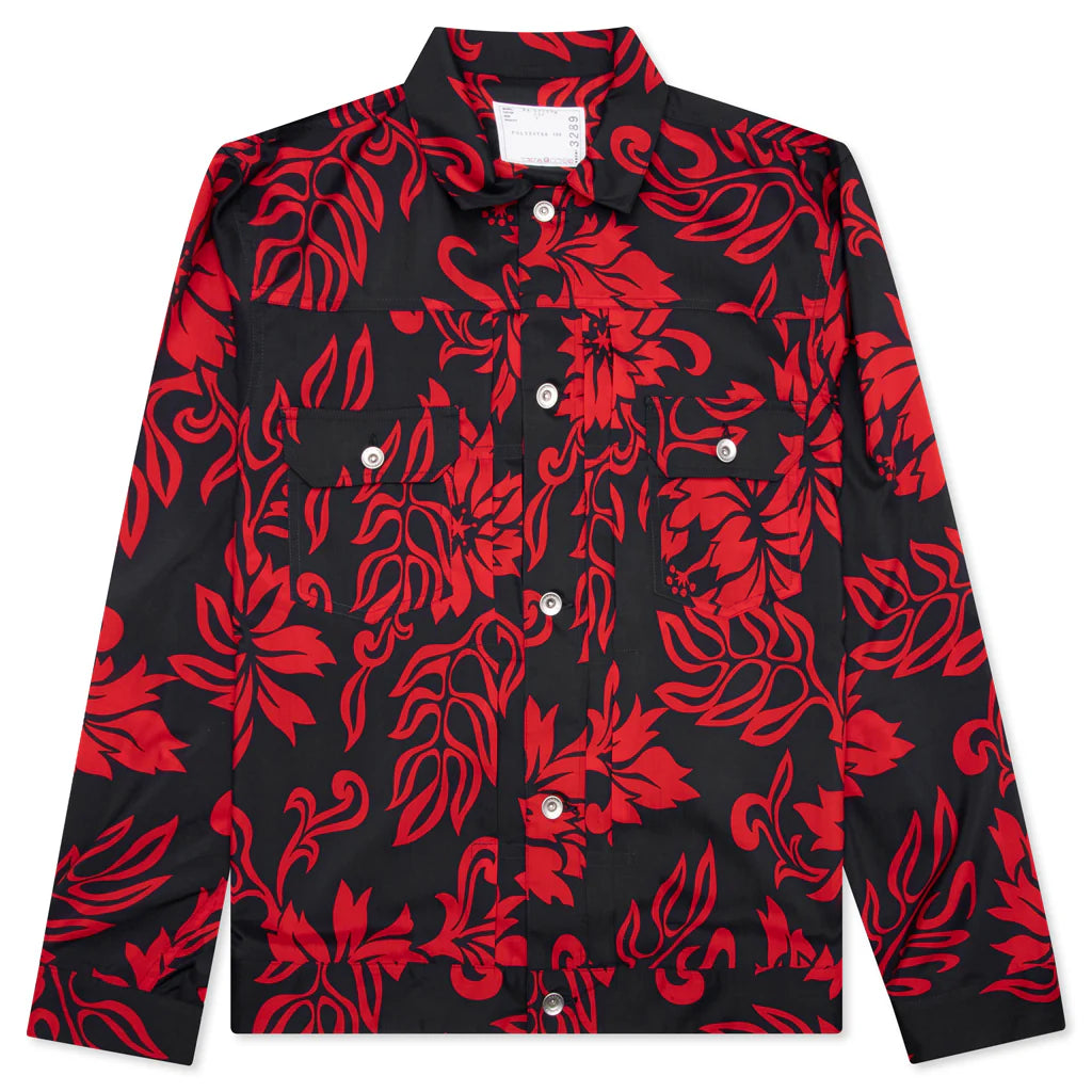 Floral Print Blouson Red