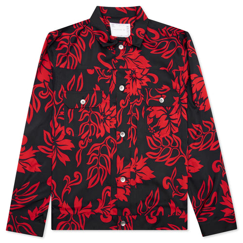 Floral Print Blouson Red