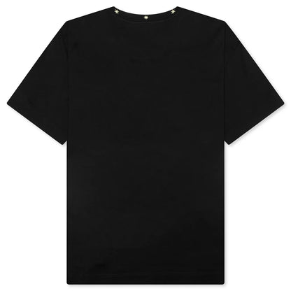 Star Print Standard T Shirt Black