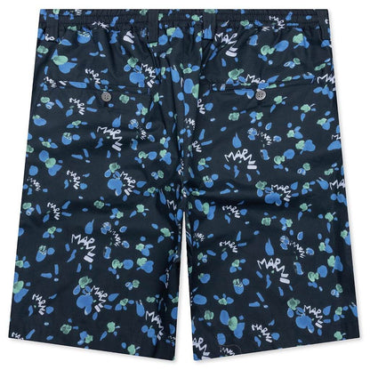 Blue Poplin Shorts Ink