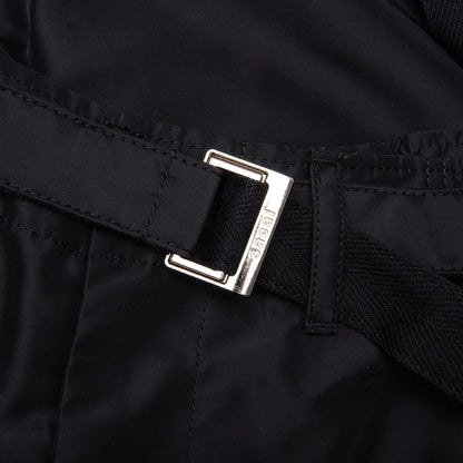 Belted Nylon Bermuda Cargo Shorts Black