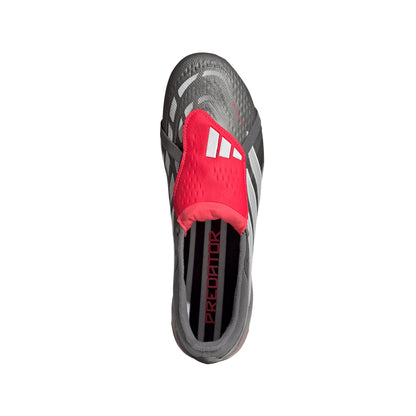 adidas Predator Pro Fold Over Tongue FG Mens Soccer Cleats Grey Red