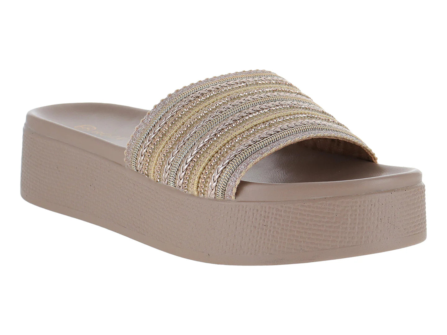 Sandalias Roze Plataforma Champagne para Mujer