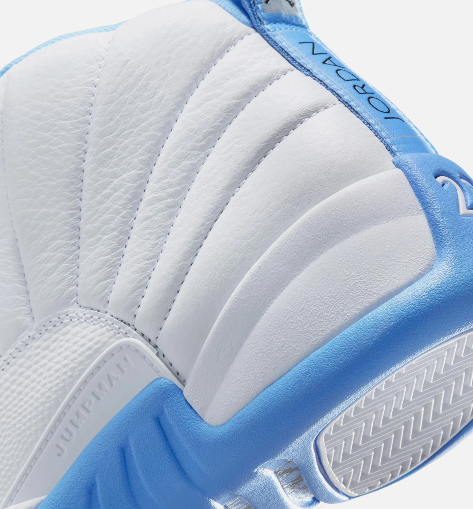 Air Jordan 12 Retro White and University Blue Mens Lifestyle Shoe White University Blue Metallic Silver