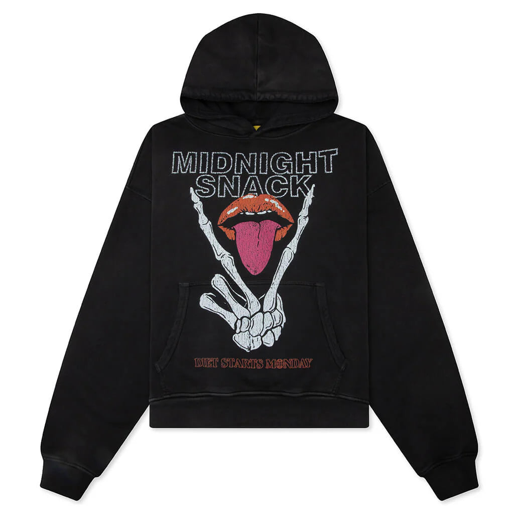 Midnight Snack Hoodie Vintage Black