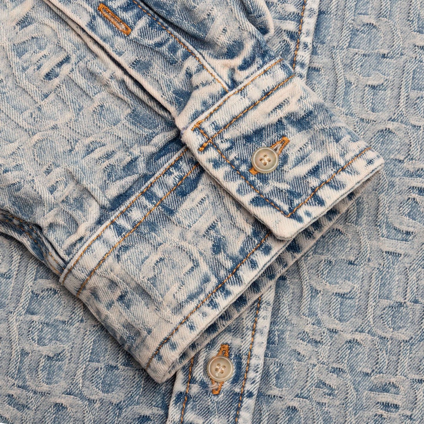 Monogram Shirt Blue Beige