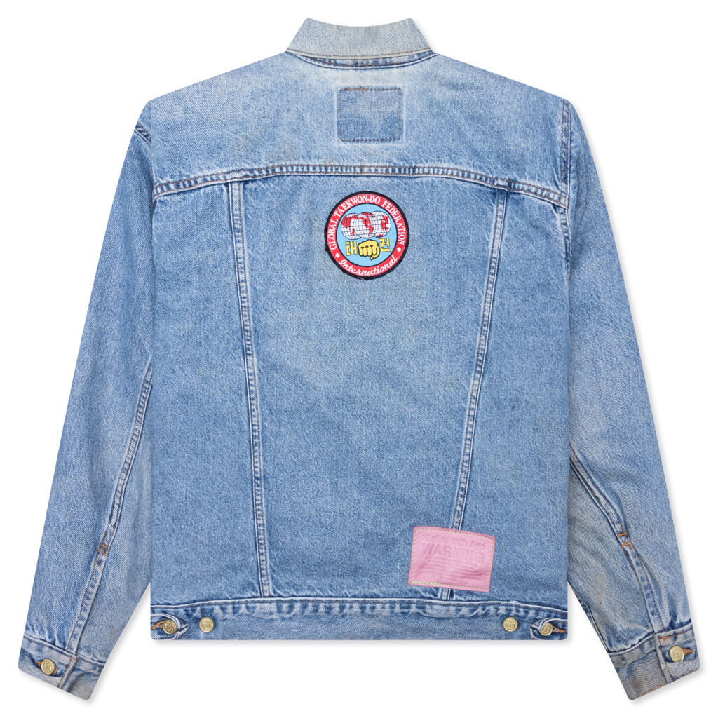 Charlatan Reversible Denim Baseball Jacket Indigo