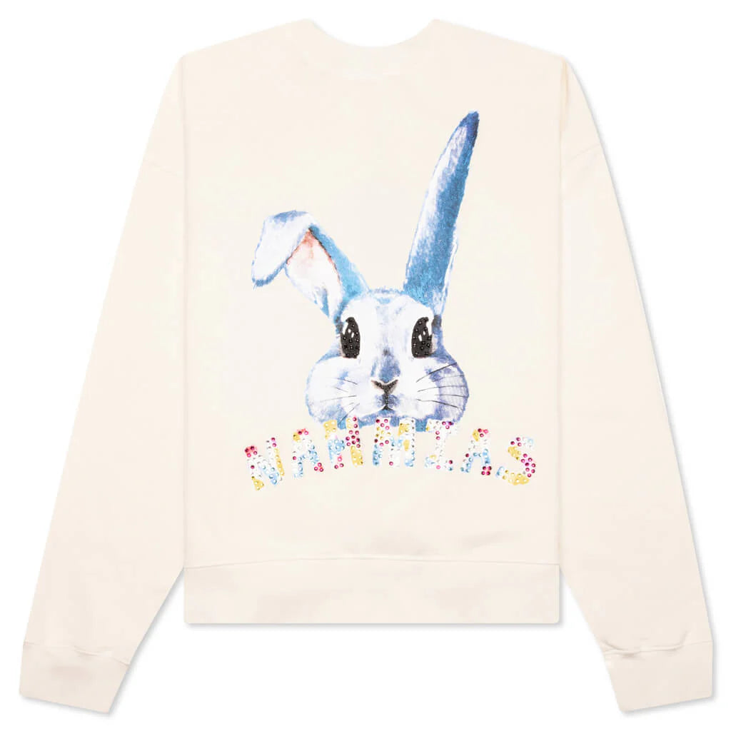 Crystal Bunny Crewneck Vintage White