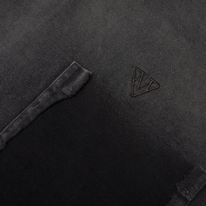 Sun Faded L S Polo Black