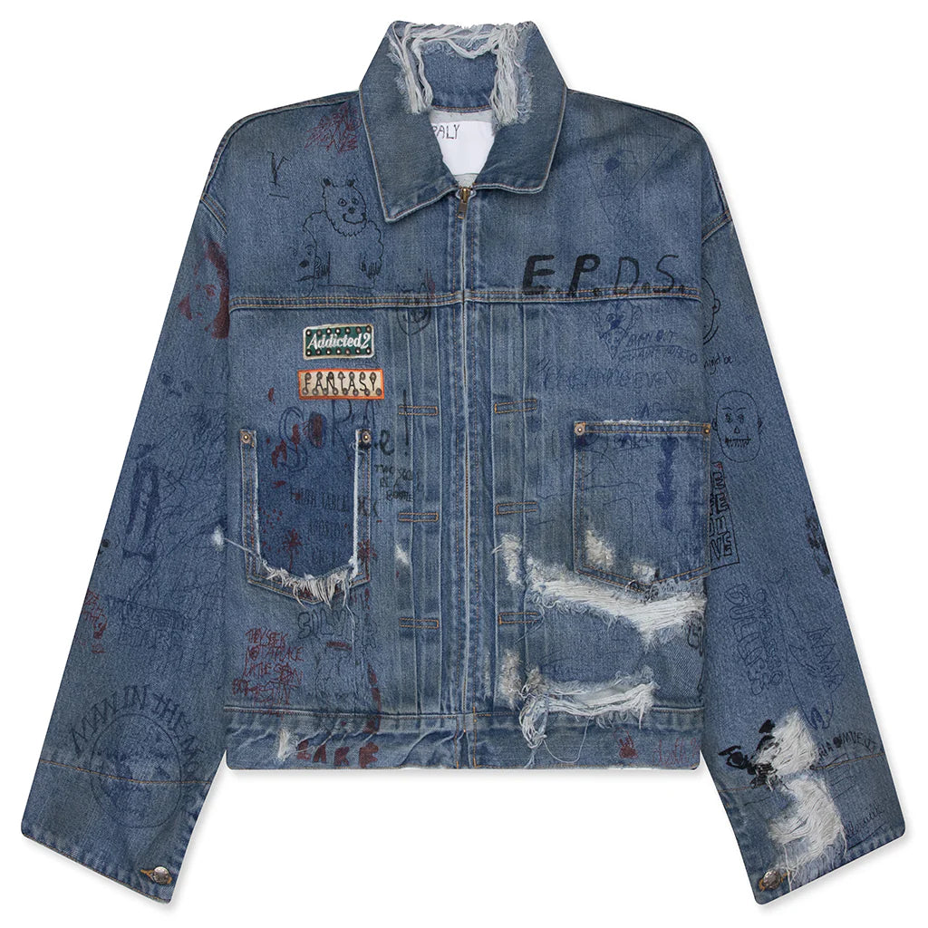 Ur Fantasy Denim Jacket Light Blue