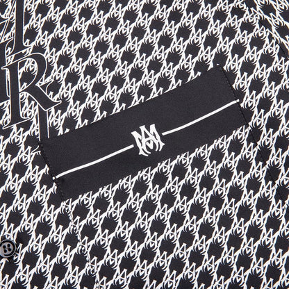 Houndstooth Bowling Shirt Black