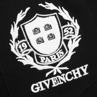 Crest Polo Shirt With Casual Pocket Black