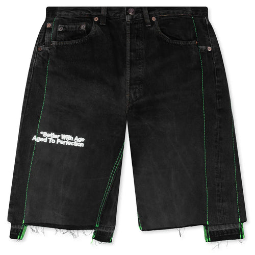 Monroe Triple Wide Denim Short Black
