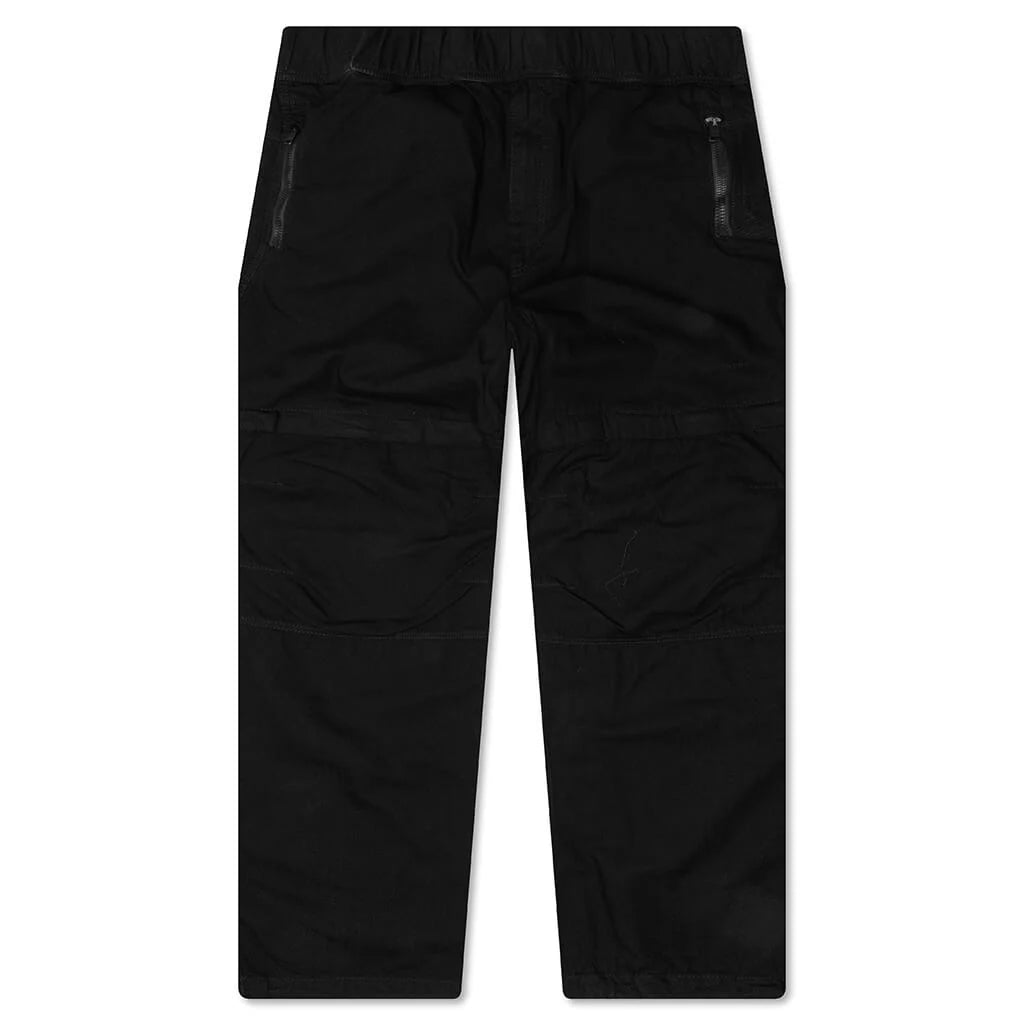 Elasticated Wait Zip Off Denim Pants Black