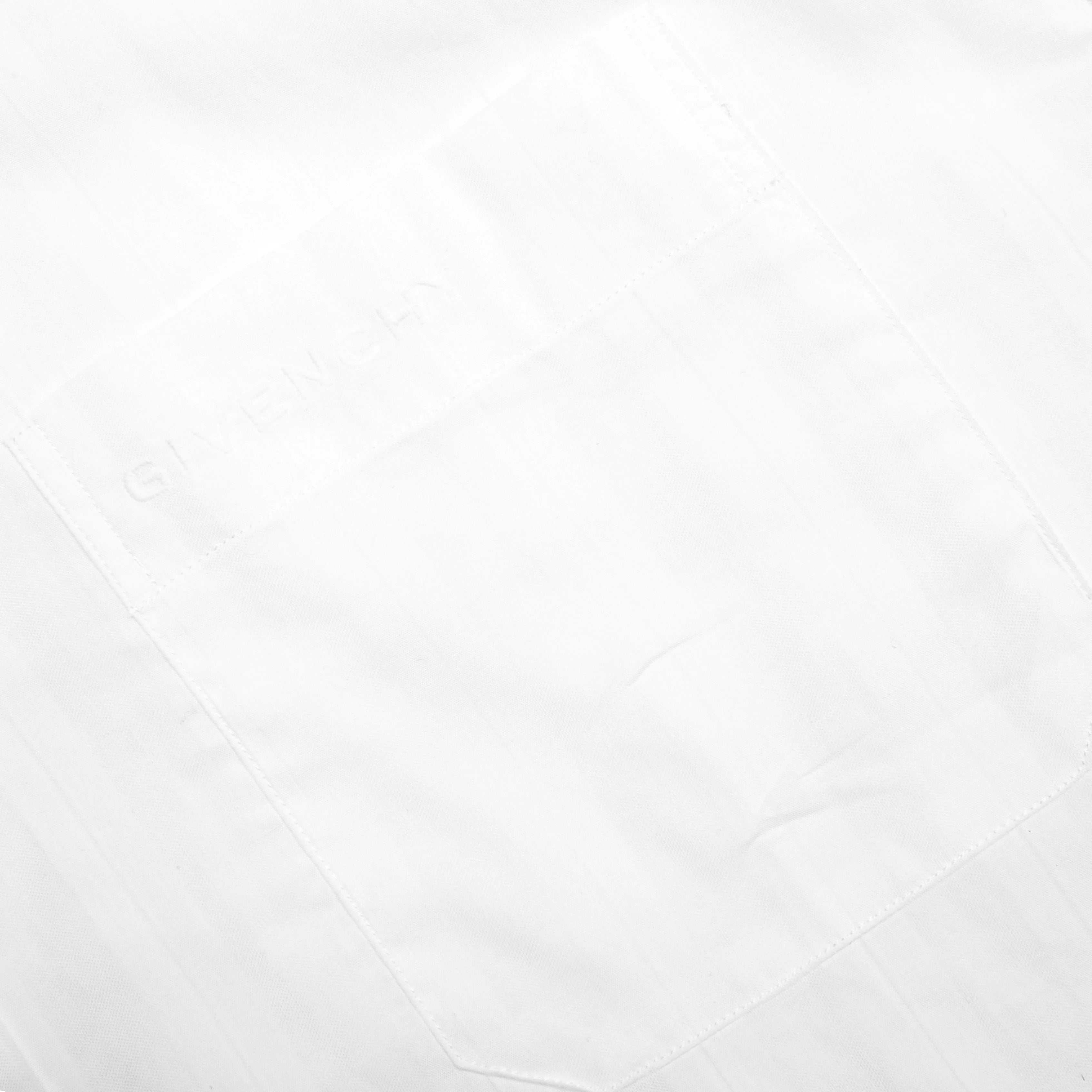 Cotton Voile Shirt With Stripes White
