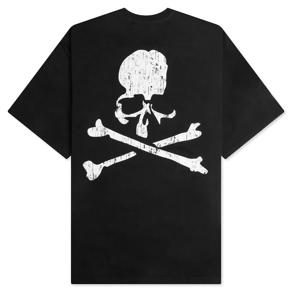 Boxy Logo Knit T Shirt Black