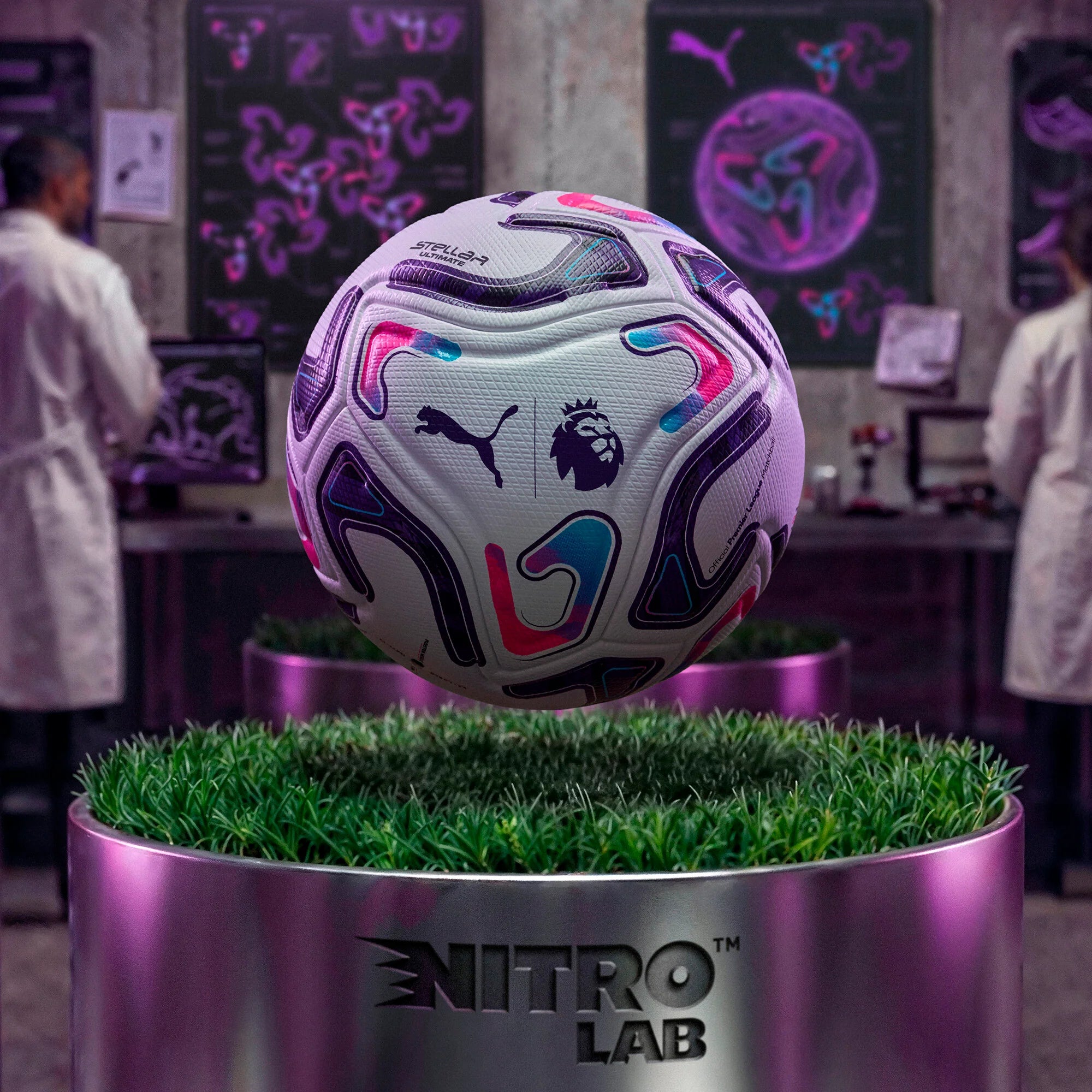PUMA Stellar Nitro Ultimate Premier League Reactivity Soccer Ball White Multicolor