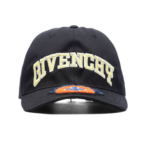 Embroidered Logo Curved Cap Black